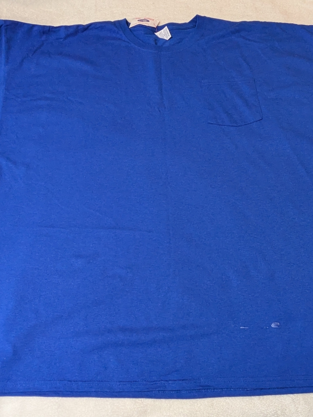 Jerzees Dri Power Shirt Mens 5XL Royal Blue Pocket Tee Big Tall Short Sleeve